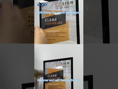 A4 210mm X 297mm Własny na ścianie posiadacz tablicy ODM Przejrzysty materiał plastikowy