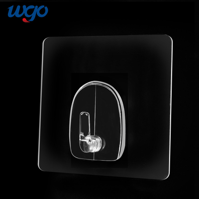 WGO samoprzylepny PC przezroczysty wieszak na płaszcz Heavy Duty do wiszącego płaszcza ręcznik kuchnia łazienka wodoodporny odporny na rdzę