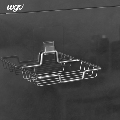 Stalowe samoprzylepne mydelniczki Dozownik gąbki Akcesoria łazienkowe Uchwyt ścienny na mydelniczkę