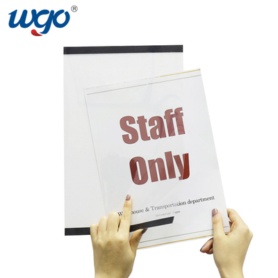 A4 210mm x 297mm Uchwyt ścienny ODM Przezroczysty plastikowy materiał